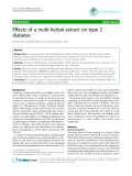 Báo cáo y học: "Effects of a multi-herbal extract on type 2 diabete"