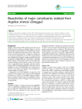 Báo cáo y học: "Bioactivities of major constituents isolated from Angelica sinensis (Danggui)"