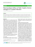 Báo cáo y học: "Pharmacological effects of Radix Angelica Sinensis (Danggui) on cerebral infarction"