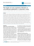 Báo cáo y học: " The burden of acute respiratory infections in crisis-affected populations: a systematic review"