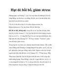 Hạt dẻ bồi bổ, giảm stress