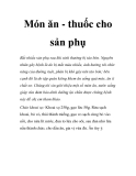 Món ăn - thuốc cho sản phụ