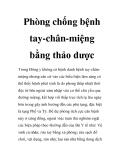 Phòng chống bệnh tay-chân-miệng bằng thảo dược