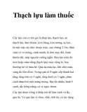 Thạch lựu làm thuốc