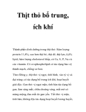 Thịt thỏ bổ trung, ích khí