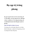 Bọ cạp trị trúng phong