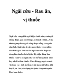 Ngải cứu - Rau ăn, vị thuốc