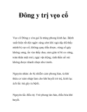 Ðông y trị vẹo cổ