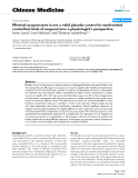 Báo cáo y học: " Minimal acupuncture is not a valid placebo control in randomised controlled trials of acupuncture: a physiologist's perspective"