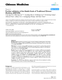 Báo cáo y học: " Further validation of the Health Scale of Traditional Chinese Medicine (HSTCM)"