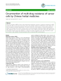 Báo cáo y học: "Circumvention of multi-drug resistance of cancer cells by Chinese herbal medicines"