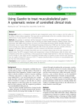 Báo cáo y học: " Using Guasha to treat musculoskeletal pain: A systematic review of controlled clinical trials"