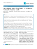 Báo cáo y học: "Reproductive health for refugees by refugees in Guinea III: maternal healt"