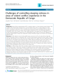 Báo cáo y học: "Challenges of controlling sleeping sickness in areas of violent conflict: experience in the Democratic Republic of Congo"