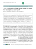 Báo cáo y học: "SPECT/CT imaging of the lumbar spine in chronic low back pain: a case report"