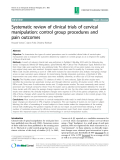 Báo cáo y học: "Systematic review of clinical trials of cervical manipulation: control group procedures and pain outcomes"