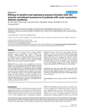 Báo cáo y học: "Efficacy of positive end-expiratory pressure titration after the alveolar recruitment manoeuvre in patients with acute respiratory distress syndrom"