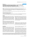 Báo cáo y học: "Aerosolised surfactant generated by a novel noninvasive apparatus reduced acute lung injury in rats"