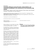 Báo cáo y học: "Correction: Nitrogen washout/washin, helium dilution and computed tomography in the"