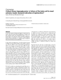 Báo cáo y học: "Critical illness hyperglycemia: is failure of the beta-cell to meet extreme insulin demand indicative of dysfunctio"