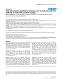 Báo cáo y học: "Very old patients admitted to intensive care in Australia and New Zealand: a multi-centre cohort analysis"