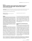 Báo cáo y học: "Bench-to-bedside review: Appropriate antibiotic therapy in severe sepsis and septic shock - does the dose matter"