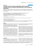 Báo cáo y học: "C-reactive protein velocity to distinguish febrile bacterial infections from non-bacterial febrile illnesses in the emergency departmen"