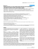 Báo cáo y học: "Delivered dose of renal replacement therapy and mortality in critically ill patients with acute kidney injury"