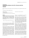 Báo cáo y học: "Antimicrobial catheters in the ICU: is the juice worth the squeeze"