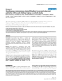 Báo cáo y học: "Continuous venovenous hemofiltration in severely burned patients with acute kidney injury: a cohort study"