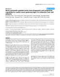 Báo cáo y học: "Brain natriuretic peptide levels have diagnostic and prognostic capability for cardio-renal syndrome type 4 in intensive care unit patients"