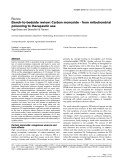 Báo cáo y học: " Bench-to-bedside review: Carbon monoxide - from mitochondrial poisoning to therapeutic use"