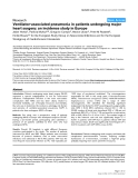 Báo cáo y học: "Ventilator-associated pneumonia in patients undergoing major heart surgery: an incidence study in Europe"