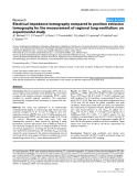 Báo cáo y học: "Electrical impedance tomography compared to positron emission tomography for the measurement of regional lung ventilation: an experimental study"