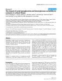 Báo cáo y học: "The impact of early hypoglycemia and blood glucose variability on outcome in critical illness"