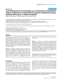 Báo cáo y học: "Cost-effectiveness of micafungin as an alternative to fluconazole empiric treatment of suspected ICU-acquired candidemia among patients with sepsis: a model simulatio"