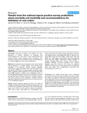 Báo cáo y học: "Results from the national sepsis practice survey: predictions about mortality and morbidity and recommendations for limitation of care orders"