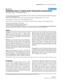 Báo cáo y học: "Reliability issues in human brain temperature measurement"