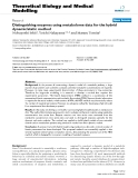 Báo cáo y học: " Distinguishing enzymes using metabolome data for the hybrid dynamic/static method"