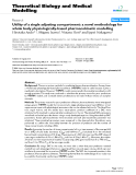 Báo cáo y học: " Utility of a single adjusting compartment: a novel methodology for whole body physiologically-based pharmacokinetic modelling"