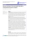 Báo cáo y học: "Research Glucose sensing in the pancreatic beta cell: a computational systems analysis"