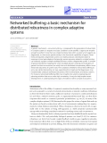 Báo cáo y học: "Networked Research buffering: a basic mechanism for distributed robustness in complex adaptive systems"