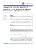 Báo cáo y học: " Research Skeletal muscle contraction. The thorough definition of the contractile event requires both load acceleration and load mass to be known"