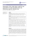 Báo cáo y học: " Advantages of the single delay model for the assessment of insulin sensitivity from the intravenous glucose tolerance test"