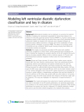 Báo cáo y học: "Modeling left ventricular diastolic dysfunction: classification and key in dicators"