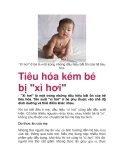 Tiêu hóa kém bé bị "xì hơi"