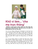 Khổ vì làm... 'cha mẹ trực thăng'