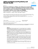 Báo cáo y học: "Emotional well-being in children and adolescents treated with atomoxetine for attention-deficit/hyperactivity disorder: Findings from a patient, parent and physician perspective using items from the pediatric adverse event rating scale (PAERS)"