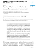 Báo cáo y học: "Cognitive and affective perspective-taking in conduct-disordered children high and low on callous-unemotional trait"