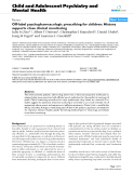 Báo cáo y học: "Off-label psychopharmacologic prescribing for children: History supports close clinical monitorin"